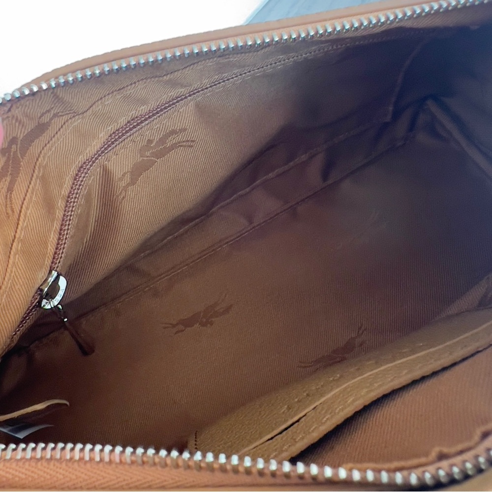 NWOT Longchamp Le Roseau M Leather Shoulder Bag in Walnut Brown - Picture 11 of 13